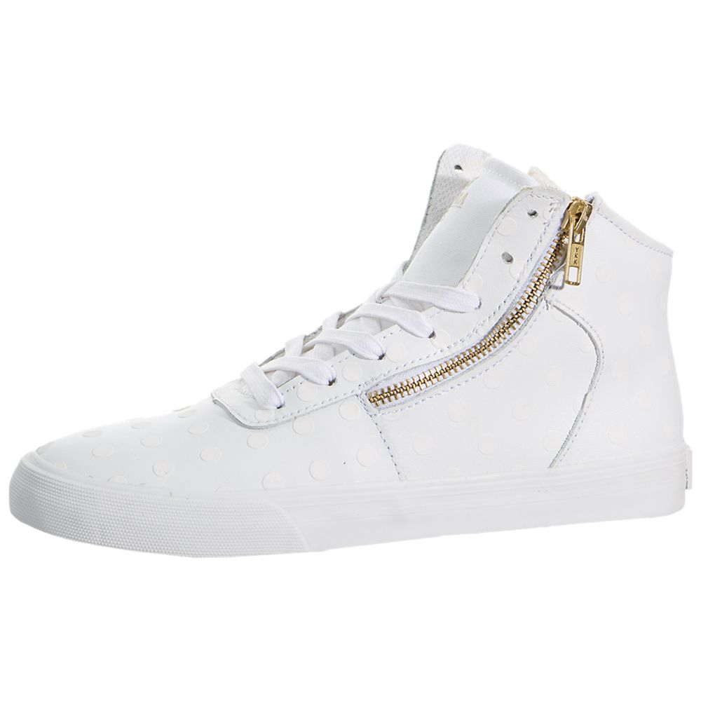 Chaussures de Skate Supra Cuttler Blanche White/White Femme | OAP-28537113